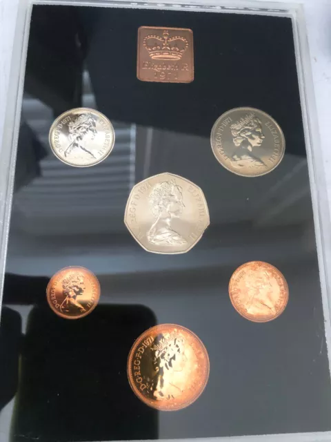 1971 Queen Elizabeth Ii Proof 6 Coin Set