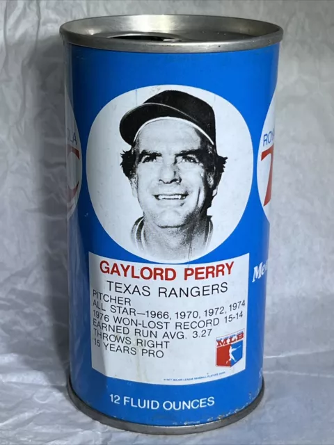 1977 Gaylord Perry Texas Rangers RC Royal Crown Cola Can MLB All-Star Series