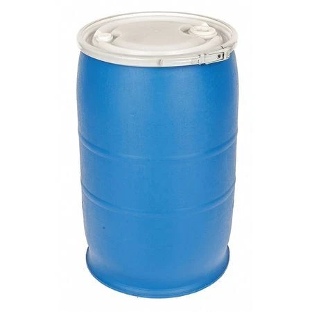 Zoro Select Poly30oh-Bl Open Head Transport Drum, Polyethylene, 30 Gal,