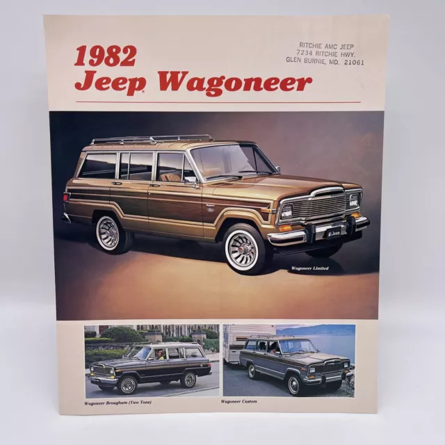 1982 Jeep Wagoneer Sales Automotive Brochure Vintage- Ritchie AMC Jeep MD