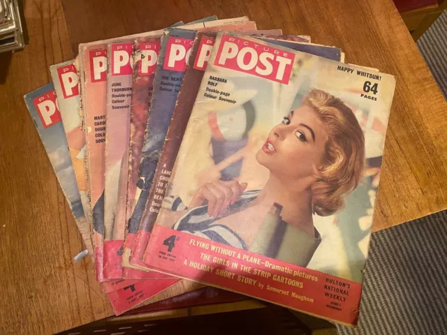 Collection of 9 Vintage Picture Post Magazines 1955