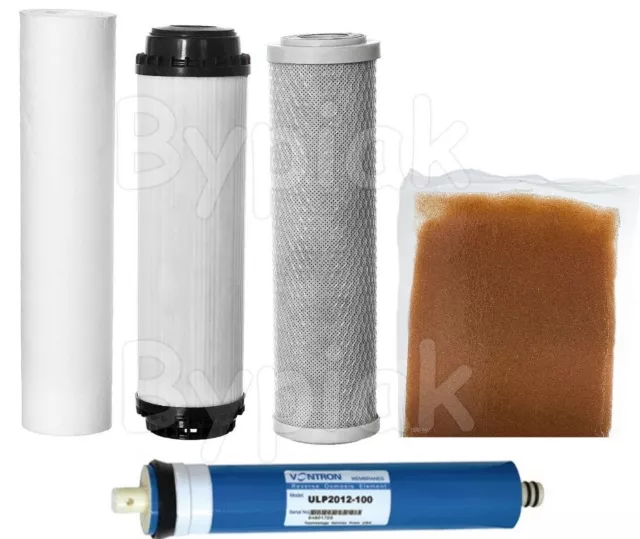 5 Stage Reverse Osmosis RO & DI Complete Filters Replacement 50/75/100/150GPD