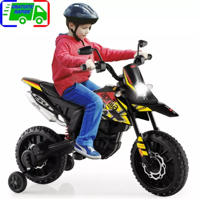 Moto Électrique pour Enfant 3 à 8 Ans avec Musique et Bleutooth Vitesse 5,5 - 6