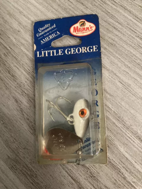 VINTAGE MANNS LITTLE George fishing lure WB4 Old Bait 1/4 Black