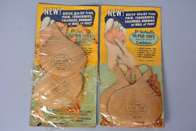 Dr Scholls Ball-O-Foot Shoe Foot Cushion, Vintage Advertising, Unusable