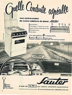 PUBLICITE ADVERTISING 024   1956   THOMSON  cuisinière réfrigérateur éléctroména 