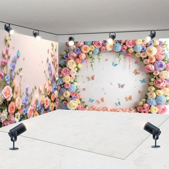 Aperturee Retro Abstract Old Master Floral Room Set Backdrop main image 1