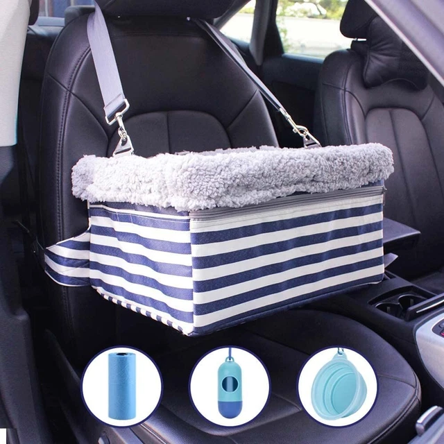 Asiento de coche elevador para perros pequeños, asiento elevador elevado para perros de hasta 9 kg,