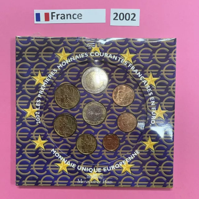 COFFRET BU 8 pièces  FRANCE 2002 neuf Sous Blister  🇫🇷