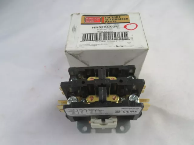 Carrier HN52KC024 Contactor Black 600 Volt 30 Amp 2-Pole Coil 24VAC 50/60Hz