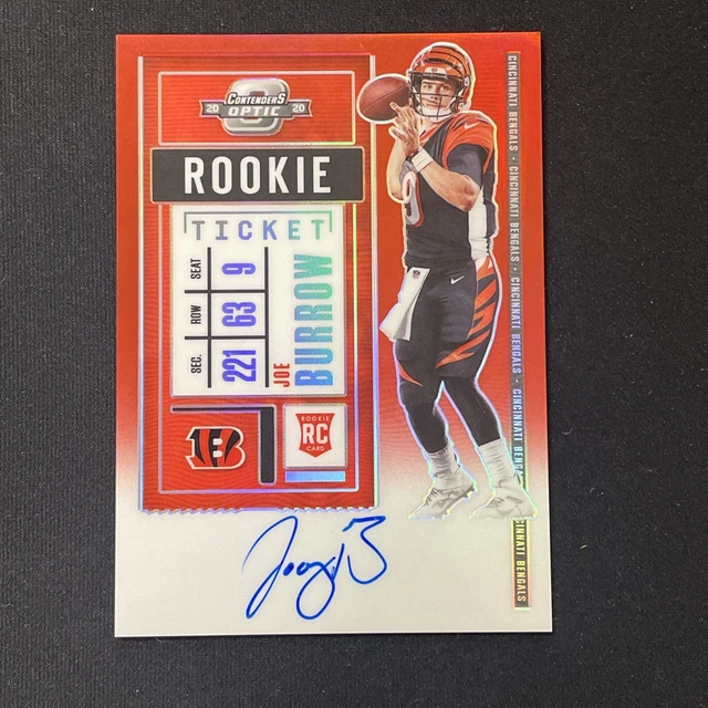 2020 Contenders Optic Red Rookie Ticket #101 Joe Burrow RC AUTO /199