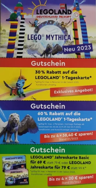 Legoland Deutschland Günzburg Gutscheine: 30-60% Rabatt u. Rabatt Jahreskarte