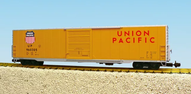 New USA Trains 60' Union Pacific Box Car With Metal Axles Item: R19401A