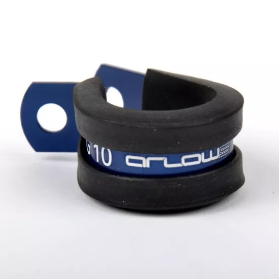 Arlows Aluminium Schlauchhalter Ø 42mm ( Blau, gummiert ) 2