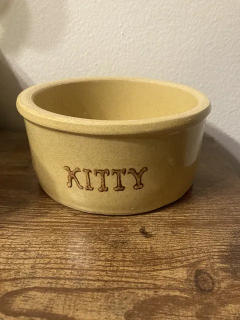 Vintage Robinson Ransbottom RRP Pottery Stoneware KITTY 6” Crock Bowl