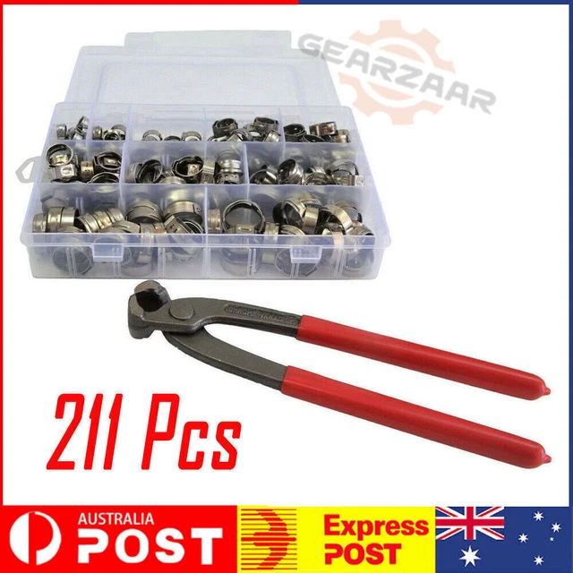 45Pcs Sngle Ear Hose Clamps Assortment Stanless Steel O Fuel Ppe 45Pcs Sngle Ear Hose Clamps Assortment Stanless Steel O Fuel Ppe
