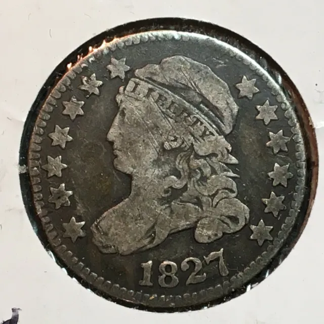 1827   Fine   Capped Bust Dime  Nice Coin