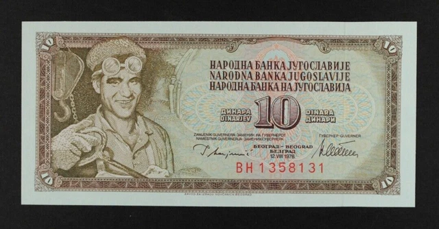 Yugoslavia, 10 Dinara, 1978, P-87 ... UNC