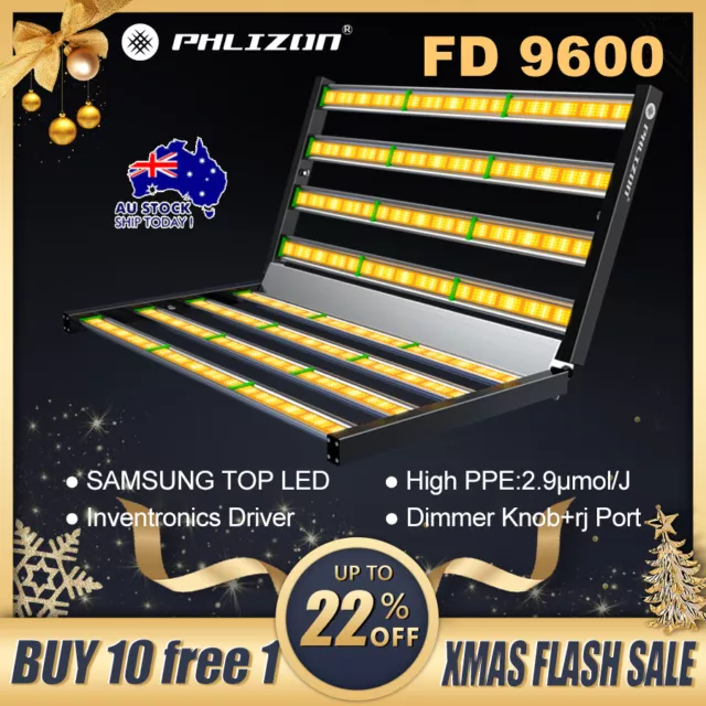 Phlizon 1000W LED Grow Light Bar Full Spectrum Indoor Commercial Lamp