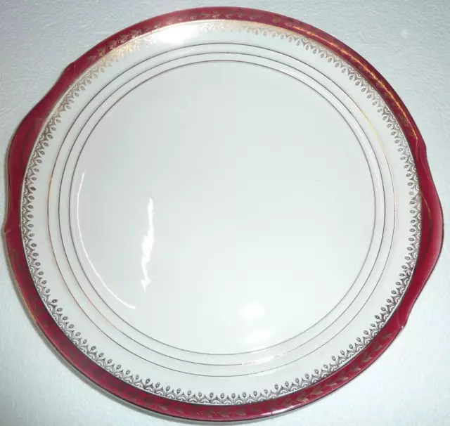 beau plat de style empire en porcelaine opaque de Saint-Amand-les-Eaux,déco 50's