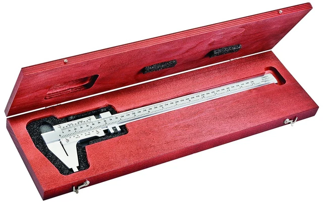 123EMZ-24 Vernier Caliper, Steel, Nib Style Jaw, Inch/Metric, 0-24" Range, +/-0.