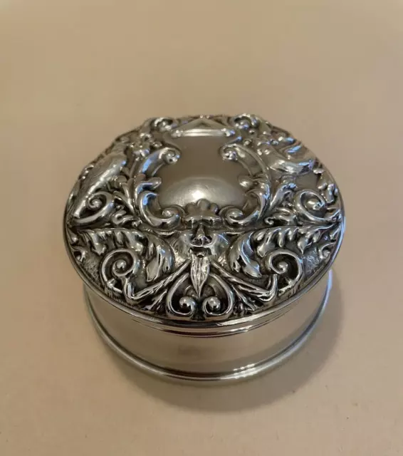 English Silver Trinket Box Birmingham