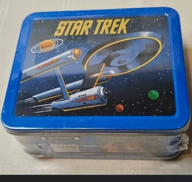 SEALED 1960s Star Trek Metal Lunch Box, 1999 Hallmark School Days.