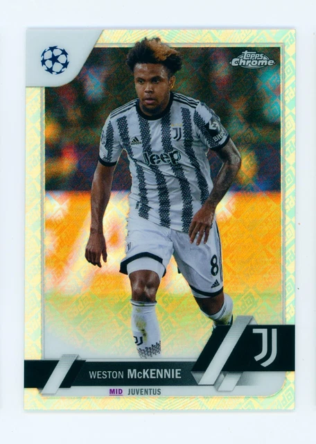 2022-23 WESTON MCKENNIE Topps Chrome Toppsfractor Juventus FC Card 50/