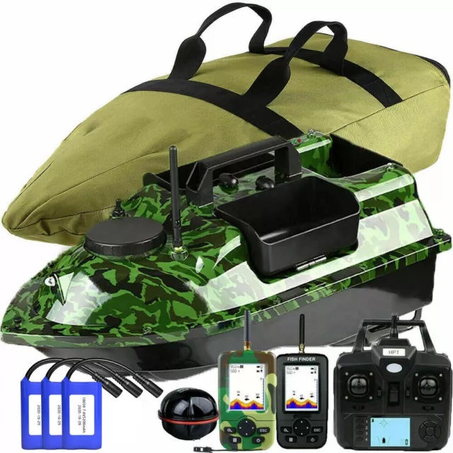 500M GPS Köderboot Fernbedienung Futterboot,Echolot Fischfinder,Batterie,Tasche