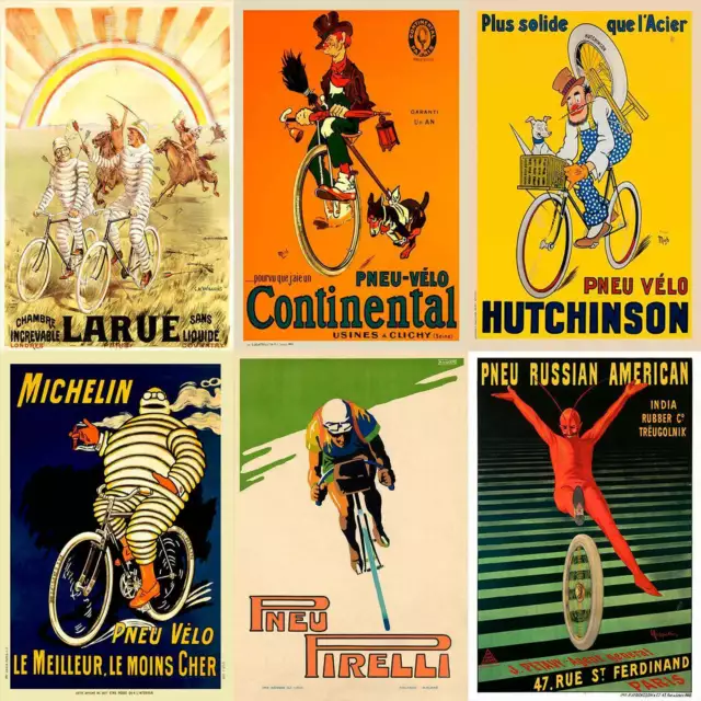 Vintage Retro CYCLING BIKE Posters A4A3 Print Cave Wall Art Gift Tour Sport AD