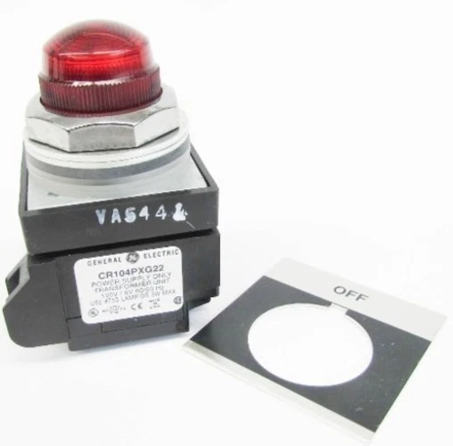 Neuf Ge CR104PLG32RA2 120V Arrêt Lentille Rouge Transformer Pilote Léger Pointe