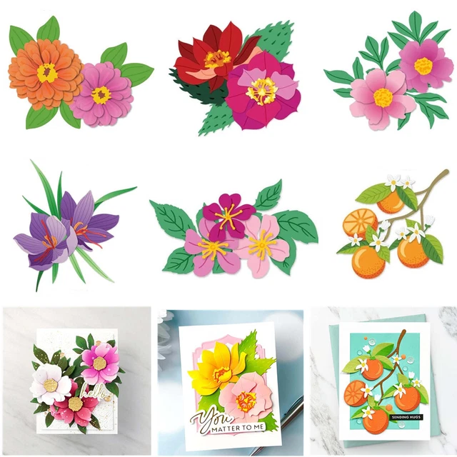 Layering Flower Blossom Metal Cutting Dies Diy Stencil Scrapbooking Paper Crafts