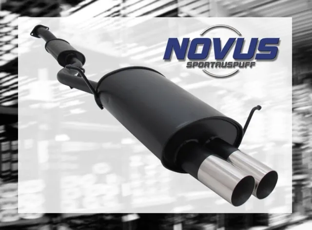 NOVUS Sportauspuff Gruppe N ESD 2x 76mm RL-Design für 3er BMW E36 Compact