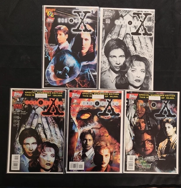 X-Files Topps Comics Lot Variant Ashcan Special Edition 2nd Prints #1/2, 1, 2 3