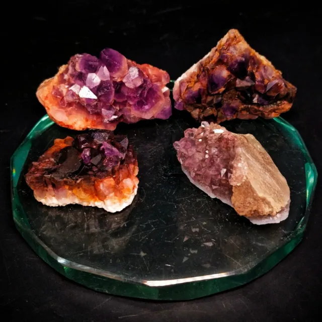 4 immagini uniscono bellissimi geodi di ametista pietra di cristallo...
