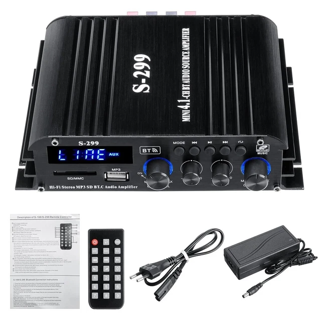 Carte Amplificateur Bluetooth 2.1 Canaux Hsthe Sea - 50Wx2 + 100W Sub, Entrées USB/AUX Pour DIY