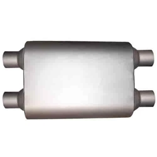 Jones Exhaust MF2468 Max Flow Muffler Dual In Dual Out 2.5 Input Pipe 2.5 Output