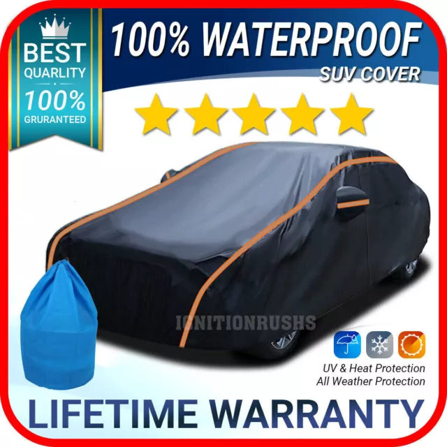 Waterproof 6 Layer Car Cover Heavy Duty Cotton Lined UV Protection - S M XL XXL