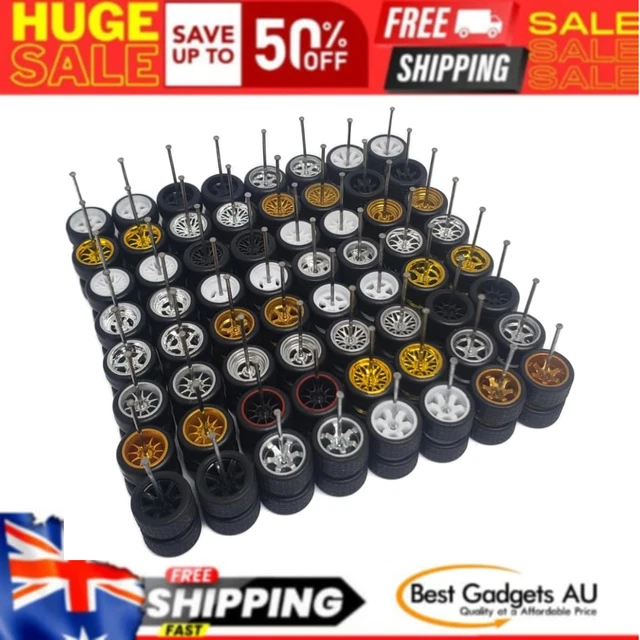 thumbnail image 2 of 1/64 Scale Real Riders Wheels & Tires - 10 Complete Sets For Model Cars 2 of 13