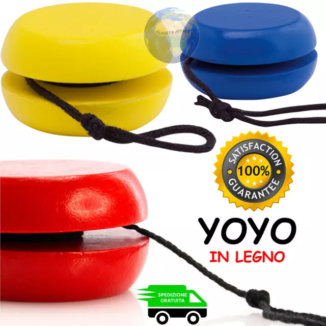 YOYO in LEGNO Bambini YO-YO Vintage CORDA Professionale GIOCO Carnevale BIMBI