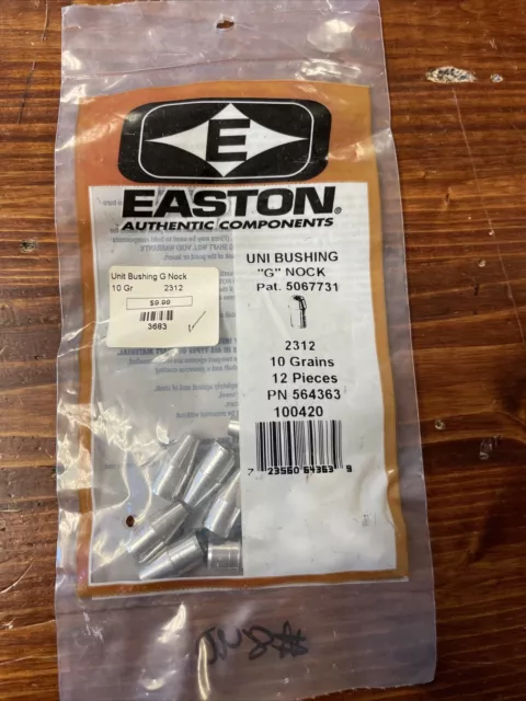 Easton Authentic Components Uni Bushing G Nock 2312- 10 Grains- 12 Pieces