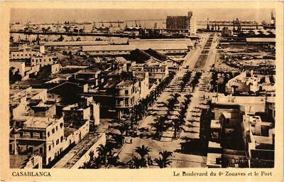 CPA ak casablanca Boulevard du 4e zouaves et le port morocco (689793)