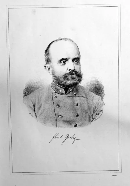 1880 - Paul Ritter von Zach Portrait Lithographie litho lithograph