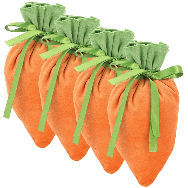 4 pezzi di carattere di carota Pasqua borse per caramelle per le offerte per fes