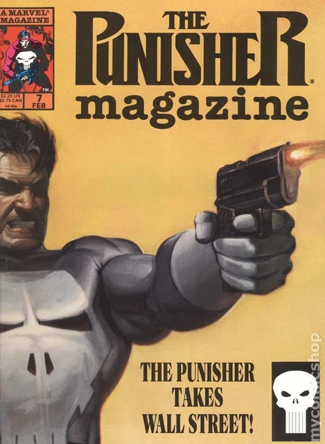 Punisher Magazine #7 VG 1990 Stock Image Low Grade
