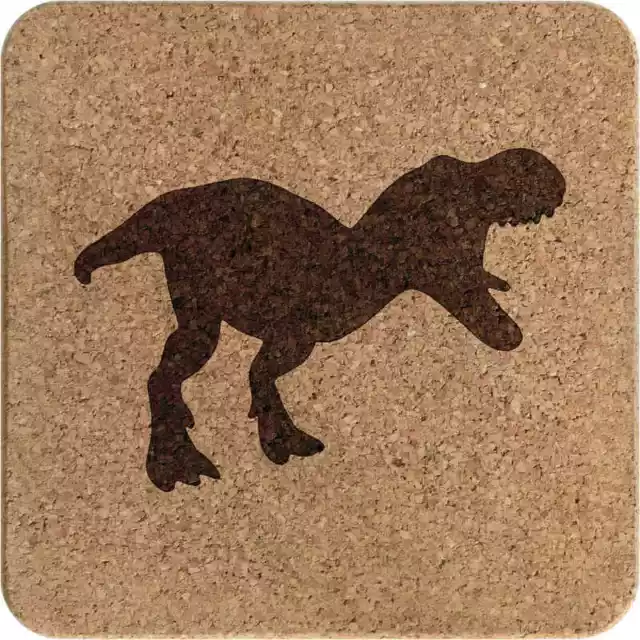 'T-Rex Silhouette' Square Cork Trivet / Pot Stand (TR00012205)