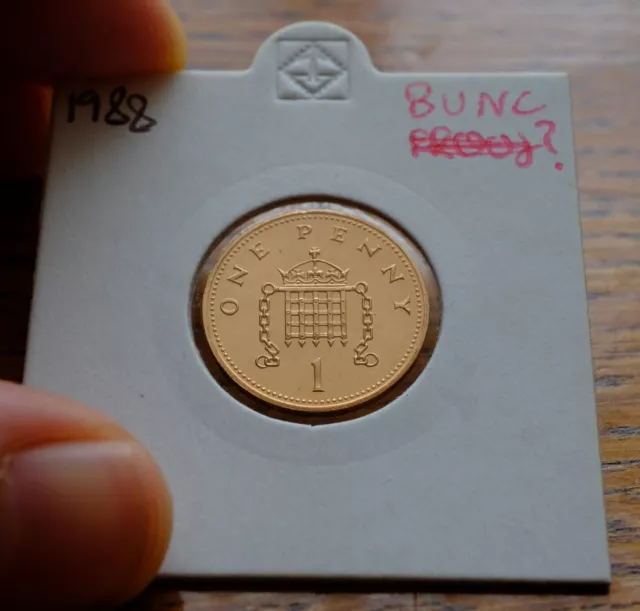 1988 BUNC 1p One Pence Penny UK