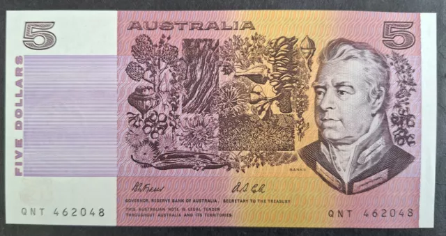 1991 Australia $5.00 Fraser Cole Banknote Renniks Reference R213 UNC