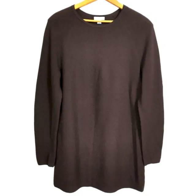 J Jill Merino Wool Sweater Wine Tunic Small Top Lagenlook Lightweight Washable
