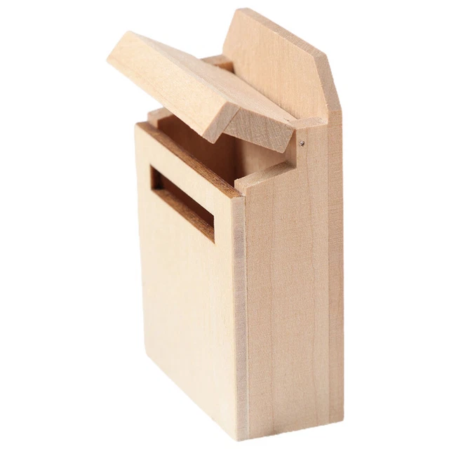 Boîte Aux Lettres Miniature En Bois Pour Maison De Poupée - Décor Vintage, Taille Environ 5x4x2 Cm - 8
